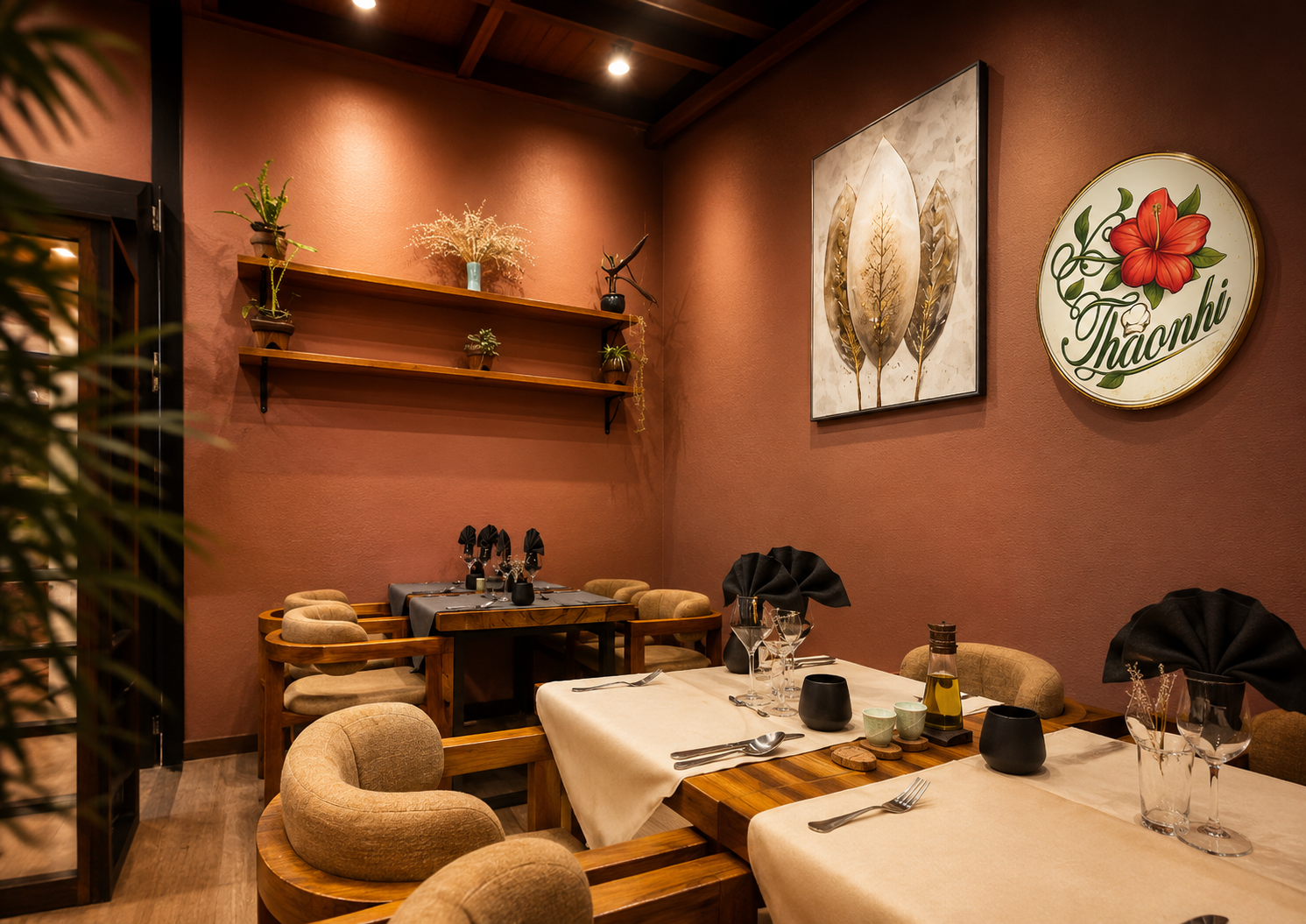 Salle élégante du restaurant ThaoNhi à Bangui